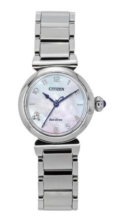 Citizen L Mae Diamond Accents Edelstahl Perlmutt Zifferblatt Eco-Drive EM1130-83D Damenuhr