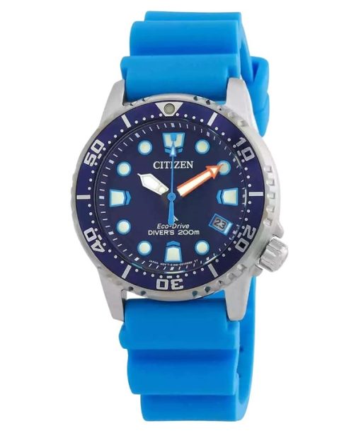 Citizen Promaster Dive Polyurethan-Armband blaues Zifferblatt Eco-Drive EO2028-06L 200M Herrenuhr