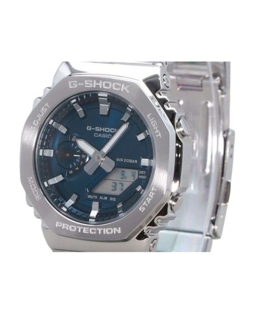 Casio G-Shock G-Steel Analog-Digital-Quarzuhr mit blauem Zifferblatt GM-2110D-2B 200M Herrenuhr