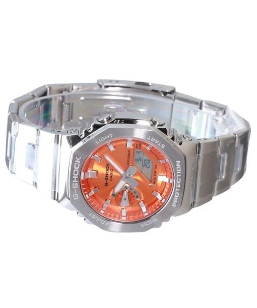 Casio G-Shock G-Steel Analog-Digital-Quarzuhr mit orangefarbenem Zifferblatt GM-2110D-4A 200M Herrenuhr