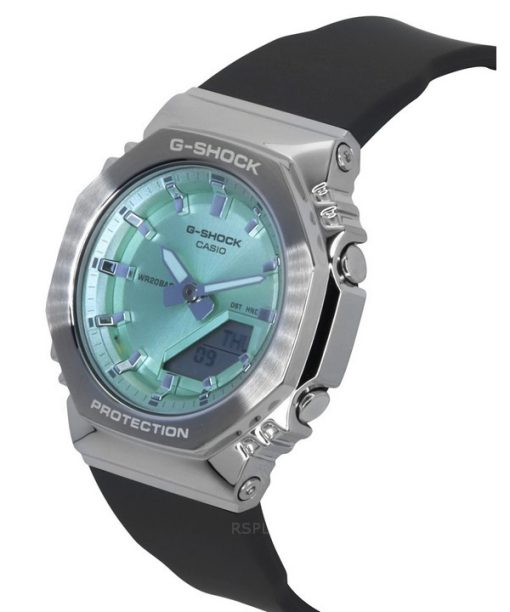 Casio G-Shock Analog-Digital-Armband aus biobasiertem Harz, hellgrünes Zifferblatt, Quarz GM-S2110-3A 200M Damenuhr