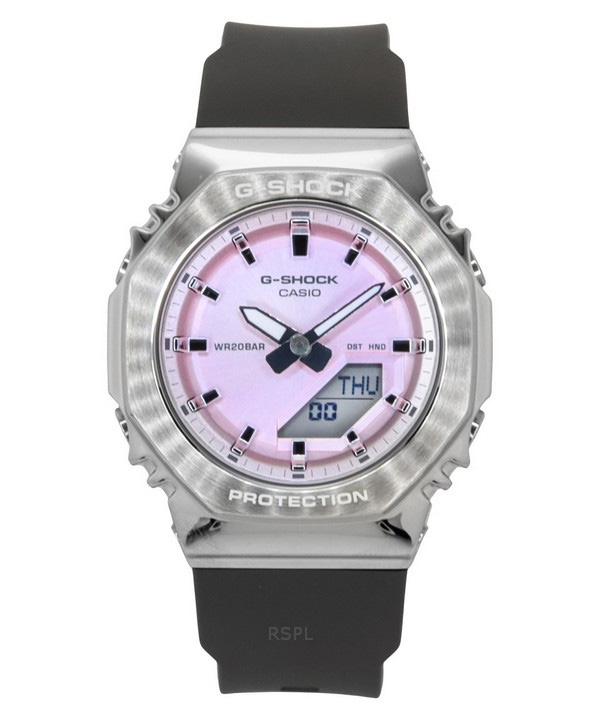 Casio G-Shock Analog-Digital-Armband aus biobasiertem Harz, rosa Zifferblatt, Quarz GM-S2110-4A 200M Damenuhr