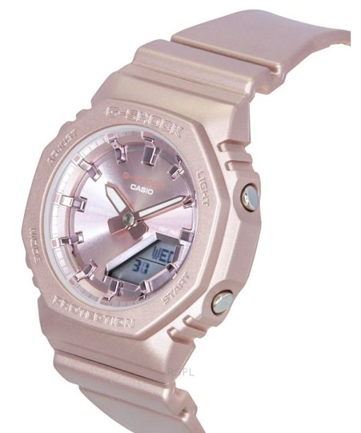 Casio G-Shock Analog-Digital-Armband aus biobasiertem Harz, rosa Zifferblatt, Quarz GMA-P2100ST-4A 200M Damenuhr