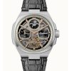 Ingersoll The Spirit Mondphase Lederarmband Schwarzes Skelett-Zifferblatt Automatik I15801 Herrenuhr