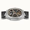 Ingersoll The Spirit Mondphase Lederarmband Schwarzes Skelett-Zifferblatt Automatik I15801 Herrenuhr