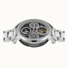 Ingersoll The Arc Mondphase Edelstahl Silber Skelett Zifferblatt Automatik I16002 Herrenuhr