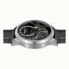 Ingersoll The Naismith Lederarmband Schwarzes Skelett-Zifferblatt Automatik I16101 Herrenuhr