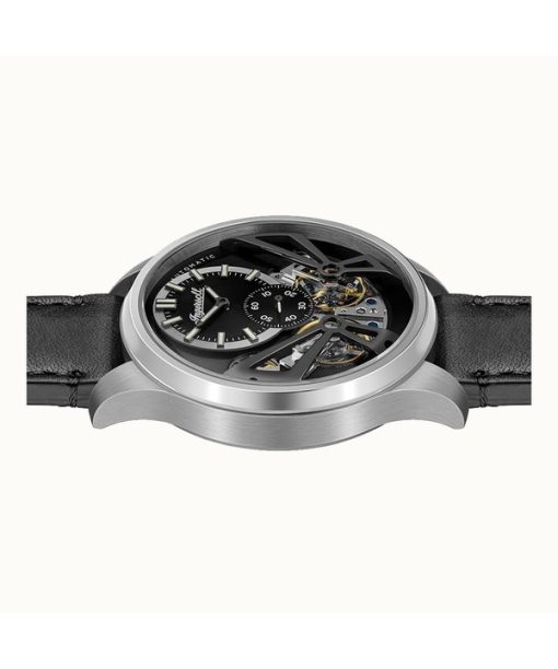 Ingersoll The Naismith Lederarmband Schwarzes Skelett-Zifferblatt Automatik I16101 Herrenuhr