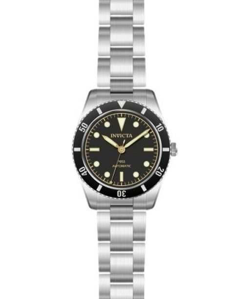 Invicta Vintage Pro Diver Edelstahl schwarzes Zifferblatt automatische Taucheruhr 31290 200M Herrenuhr