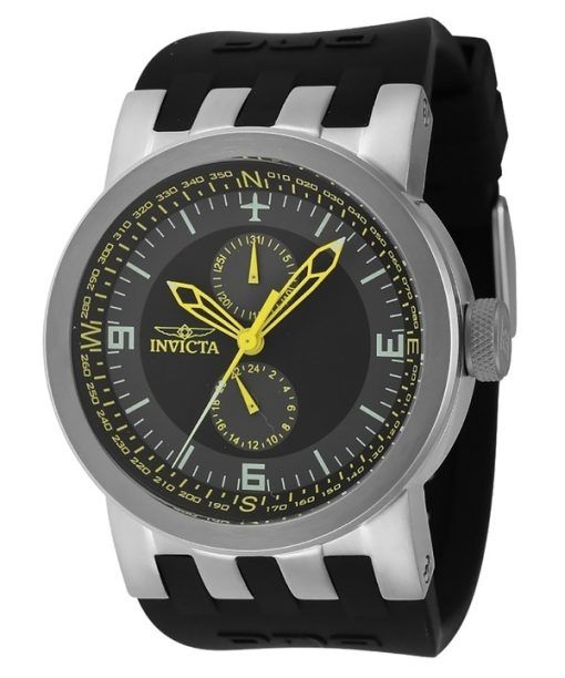 Invicta DNA Silikonarmband Grau und Schwarz Multifunktions-Zifferblatt Quarz 44225 100M Herrenuhr