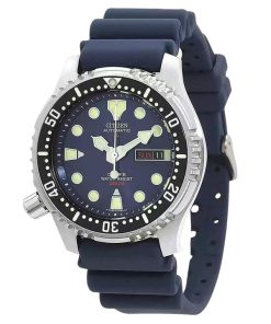 Citizen Promaster Gummiarmband blaues Zifferblatt automatische Taucheruhr NY0040-17L 200M Herrenuhr