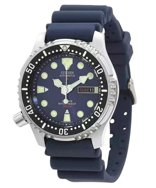 Citizen Promaster Gummiarmband blaues Zifferblatt automatische Taucheruhr NY0040-17L 200M Herrenuhr