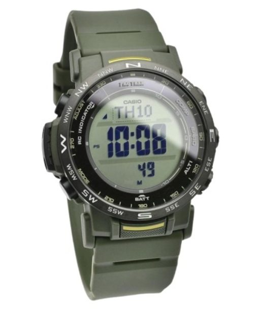 Casio Pro Trek Digitaluhr mit biobasiertem Harzarmband, robuste Solaranlage, PRW-35Y-3B, 100 m