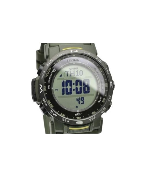 Casio Pro Trek Digitaluhr mit biobasiertem Harzarmband, robuste Solaranlage, PRW-35Y-3B, 100 m