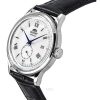 Orient Classic Bambino Version 2 Kleine Sekunde Schwarzes Lederarmband Silbernes Zifferblatt Automatik RA-AP0104S Herrenuhr