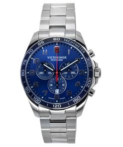 Victorinox FieldForce Classic Chronograph Edelstahl Blaues Zifferblatt Quarz 241901 100M Herrenuhr