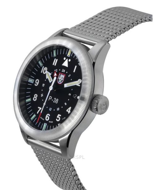 Luminox Air Pilot Lightning GMT Edelstahl schwarzes Zifferblatt Quarz XA.9522 100M Herrenuhr