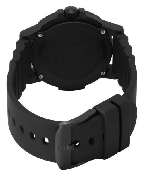 Luminox Lederrücken Meeresschildkröte Silikonarmband schwarzes Zifferblatt Quarz XS.0321.BO.L 100M Herrenuhr