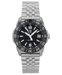 Luminox Pacific Diver Ripple Edelstahl schwarzes Zifferblatt Quarz XS.3122M.1 200M Herrenuhr