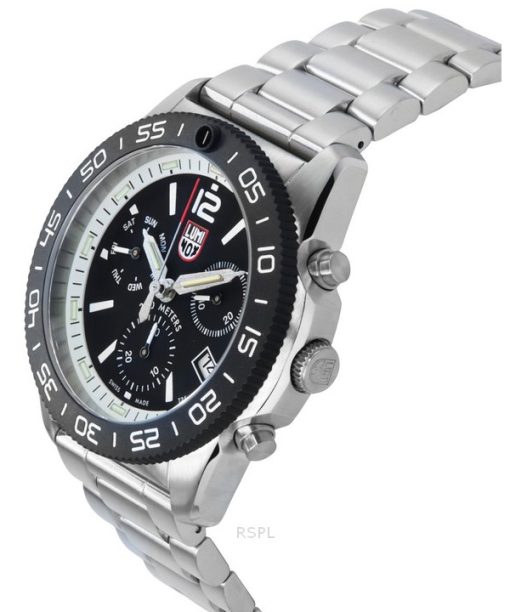 Luminox Pacific Diver Chronograph Edelstahl schwarzes Zifferblatt Quarz XS.3141.M 200M Herrenuhr