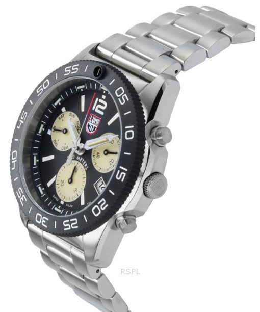 Luminox Pacific Diver Chronograph Edelstahl schwarzes Zifferblatt Quarz XS.3150.M 200M Herrenuhr