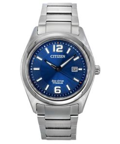 Citizen Super Titanium Eco-Drive Herrenuhr mit blauem Zifferblatt AW1641-81L