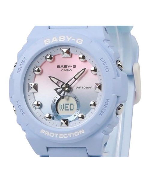 Casio Baby-G Analog-Digital-Harzarmband Mehrfarbiges Zifferblatt Quarz BGA-320-2A1 100M Damenuhr