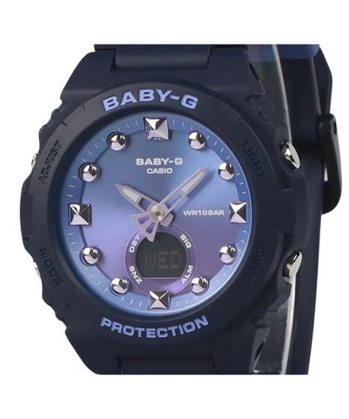 Casio Baby-G Analog-Digital-Harzarmband violettes Zifferblatt Quarz BGA-320-2A 100M Damenuhr