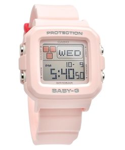 Casio Baby-G Plus Digitaluhr mit rosa Harzarmband, Quarz, BGD-10L-4, 100 m, für Damen mit zusätzlichen Armbandschlaufen