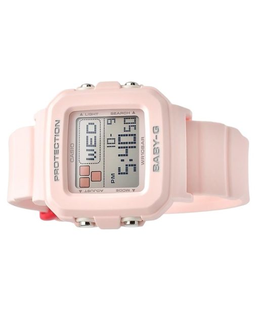 Casio Baby-G Plus Digitaluhr mit rosa Harzarmband, Quarz, BGD-10L-4, 100 m, für Damen mit zusätzlichen Armbandschlaufen