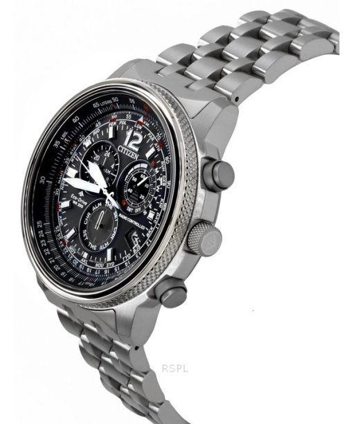 Citizen Promaster Sky Funk-Chronograph Edelstahl schwarzes Zifferblatt Eco-Drive CB5860-86E 200M Herrenuhr