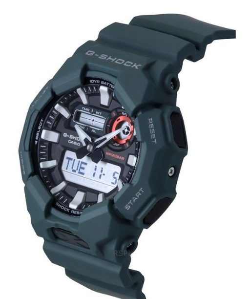 Casio G-Shock Analog-Digital-Armband aus biobasiertem Harz, schwarzes Zifferblatt, Quarz GA-010-2A 200M Herrenuhr