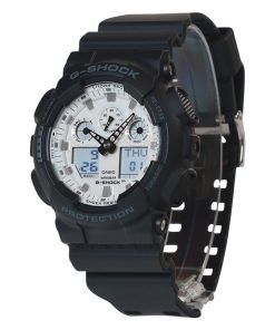 Casio G-Shock Analog-Digital-Harzarmband weißes Zifferblatt Quarz GA-100WD-1A 200M Herrenuhr