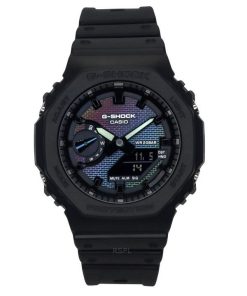 Casio G-Shock Analog-Digital-Armband aus biobasiertem Harz, mehrfarbiges Zifferblatt, Quarz GA-2100RW-1A 200M Herrenuhr