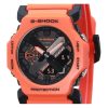 Casio G-Shock Analog-Digital-Herrenuhr mit orangefarbenem Harzarmband und schwarzem Zifferblatt, Quarz GA-2300FL-4A 200M