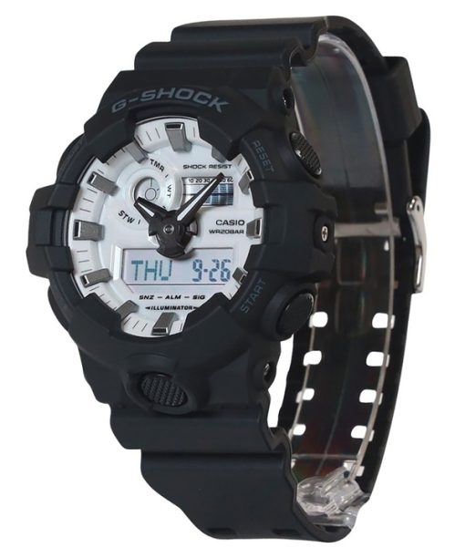 Casio G-Shock Analog-Digital-Harzarmband weißes Zifferblatt Quarz GA-700WD-1A 200M Herrenuhr