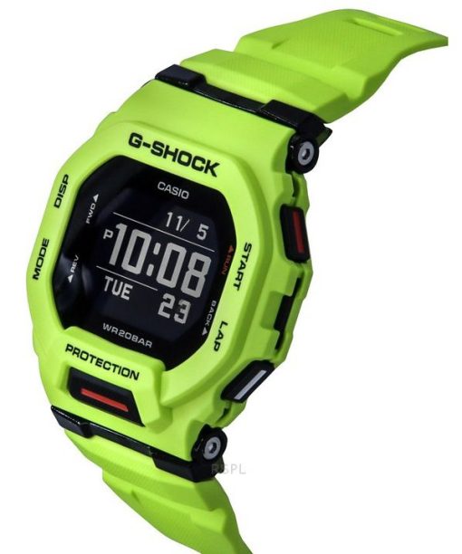 Casio G-Shock G-Squad Digital Smartphone Link Gelbes Harzarmband Quarz GBD-200-9 200M Herrenuhr