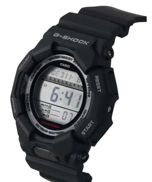 Casio G-Shock Digital Bio-Based schwarzes Harzarmband schwarzes Zifferblatt Quarz GD-010-1 200M Herrenuhr