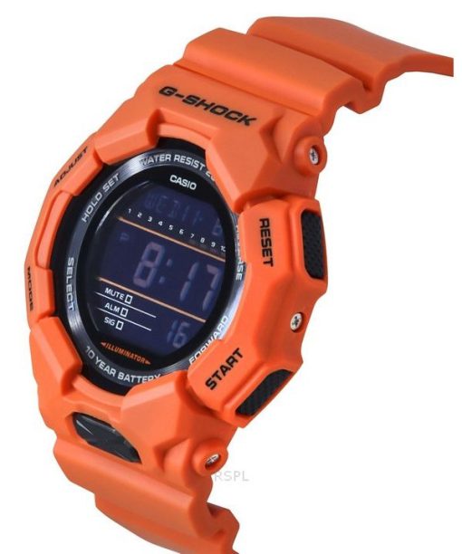 Casio G-Shock Digital Bio-Based Orange Resin Armband Schwarzes Zifferblatt Quarz GD-010-4 200M Herrenuhr