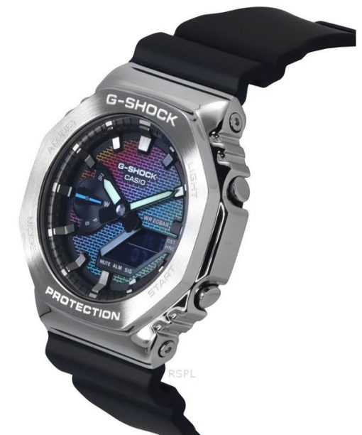 Casio G-Shock Analog Digital Rainbow Brick Wall Mehrfarbiges Zifferblatt Quarz GM-2100RW-1A 200M Herrenuhr