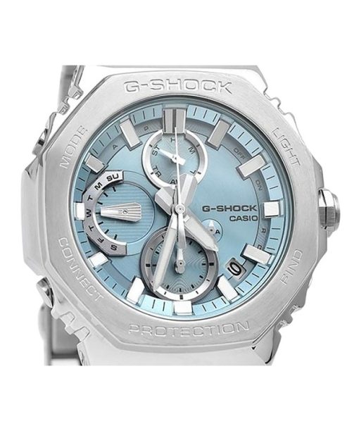 Casio G-Shock Vollmetall Analog Chronograph Smartphone Link Eisblaues Zifferblatt Robuste Solar GMC-B2100AD-2A 200M Herrenuhr