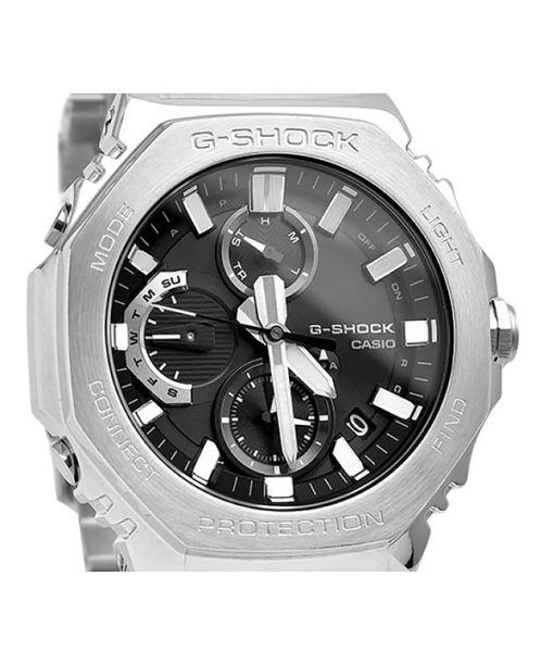 Casio G-Shock Vollmetall Analog Chronograph Smartphone Link Schwarzes Zifferblatt Robuste Solar GMC-B2100D-1A 200M Herrenuhr