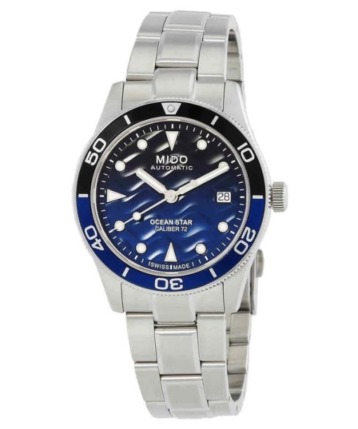 Mido Ocean Star Edelstahl Blaues Farbverlaufszifferblatt Automatische Taucheruhr M026.907.11.041.00 200M Herrenuhr