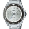 Casio Standard Analog Edelstahl Silber Zifferblatt Quarz MDV-107D-7AV 200M Herrenuhr