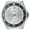 Casio Standard Analog Edelstahl Silber Zifferblatt Quarz MDV-107D-7AV 200M Herrenuhr