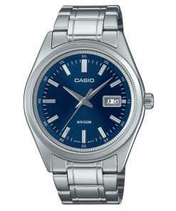 Casio Standard Analog Edelstahl Blaues Zifferblatt Quarz MTP-B180D-2AV Herrenuhr