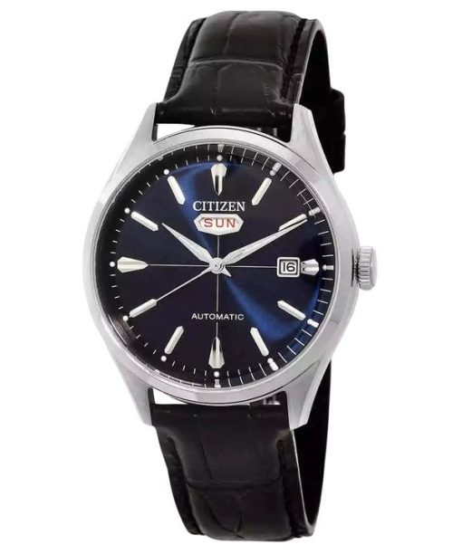 Citizen Automatik Lederarmband blaues Zifferblatt NH8390-20L Herrenuhr