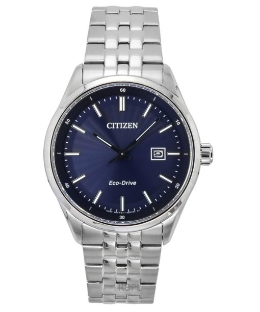 Citizen Eco-Drive Edelstahl blaues Zifferblatt BM7560-59L 100M Herrenuhr