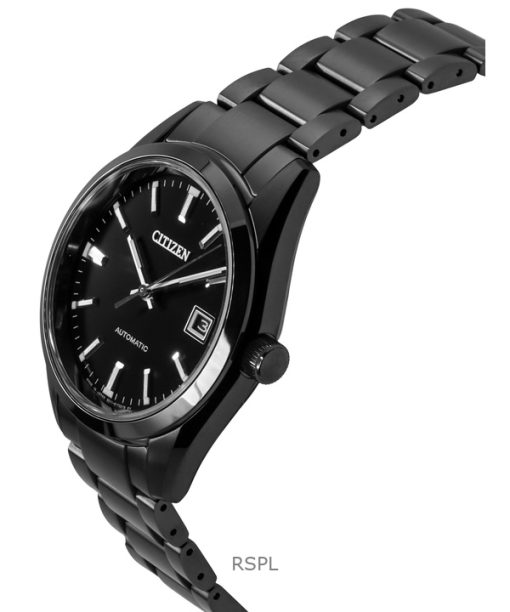 Citizen Collection Night Colour Edition Edelstahl schwarzes Zifferblatt Automatik NB1054-58E 100M Herrenuhr